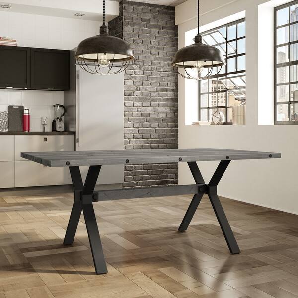 Amisco Laredo 38" x 72" Dining Table with Distressed Solid Wood Top